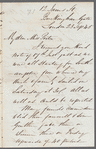 John Emerson to Jane Porter, autograph letter signed