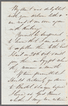 John Emerson to Jane Porter, autograph letter signed