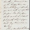 John Emerson to Jane Porter, autograph letter signed