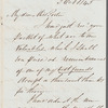 John Emerson to Jane Porter, autograph letter signed