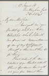 John Emerson to Jane Porter, autograph letter signed