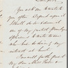 John Emerson to Jane Porter, autograph letter signed