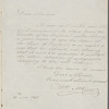 William Atkinson to Jane Porter, autograph letter signed