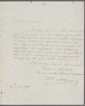 William Atkinson to Jane Porter, autograph letter signed