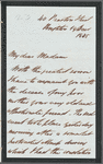 Captain D. [K.?] Maclaurin to Jane Porter, autograph letter signed