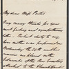 Captain D. [K.?] Maclaurin to Jane Porter, autograph letter signed