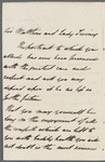 Captain D. [K.?] Maclaurin to Jane Porter, autograph letter signed