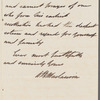 Captain D. [K.?] Maclaurin to Jane Porter, autograph letter signed