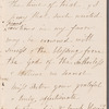 Sarah Hazard to Jane Porter, autograph letter signed
