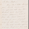 Harriet Shephard to Jane Porter, autograph letter signed