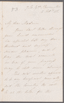 Harriet Shephard to Jane Porter, autograph letter signed
