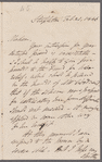 James Henry Monk to Jane Porter, autograph letter signed