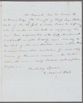 Mr. Daniel to to Jane Porter, autograph letter third person