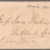 Jonathan Henry Woodward to Jane Porter, autograph letter signed