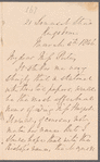 Jonathan Henry Woodward to Jane Porter, autograph letter signed