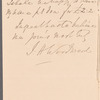 Jonathan Henry Woodward to Jane Porter, autograph letter signed