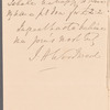 Jonathan Henry Woodward to Jane Porter, autograph letter signed