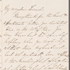 Nina Napier to Jane Porter, autograph letter signed