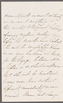 Nina Napier to Jane Porter, autograph letter signed