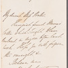 Nina Napier to Jane Porter, autograph letter signed