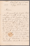 Franciszek Stawiarski to Jane Porter, autograph letter signed