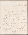 John Russell, Lord Russell to Jane Porter, autograph letter signed