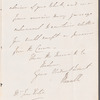 John Russell, Lord Russell to Jane Porter, autograph letter signed