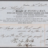 Monro & May, printed receipt accomplished in manuscript