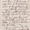 George Scovell to Jane Porter, autograph letter signed