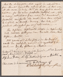 Jane Porter, autograph petition (draft/copy)