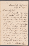 James Henry Monk to Jane Porter, autograph letter signed