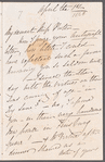Anna Maria Hall to Jane Porter, autograph letter signed