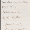 Dudley Coutts Stuart to Jane Porter, autograph letter signed