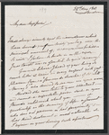 Catherine Maria Bury, Lady Charleville to Jane Porter, autograph letter signed