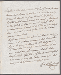 Catherine Maria Bury, Lady Charleville to Jane Porter, autograph letter signed