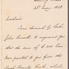 William Law to Jane Porter, autograph letter signed