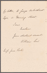 William Law to Jane Porter, autograph letter signed