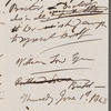 Jane Porter to William Law, autograph letter third person (copy)
