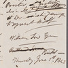 Jane Porter to William Law, autograph letter third person (copy)