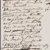 Jane Porter to Arbuthnot, autograph letter third person (copy)