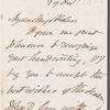 John Sinclair to Jane Porter, autograph letter signed
