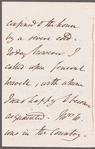 John Sinclair to Jane Porter, autograph letter signed
