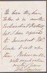 John Sinclair to Jane Porter, autograph letter signed