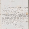 Thomas Litchfield to Jane Porter, autograph letter signed