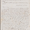 Thomas Litchfield to Jane Porter, autograph letter signed
