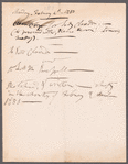 Jane Porter, autograph memo