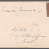 Letitia Emerson Tennent to Jane Porter, autograph letter signed