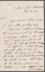 James Henry Monk to John Shepherd, autograph letter signed