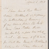 Henry C. Hart to [John Shepherd?], autograph letter signed