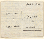Lease indenture between John Carr and Anne Lister 